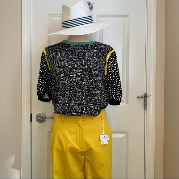 MaxMara label-cut Floral Contrast Trim Knit Top IT40 165/88A US4/6 Spring/Summer - Picture 16 of 16